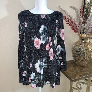 Spense flowery black blouse